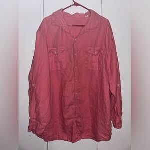 Caribbean 100% linen button up